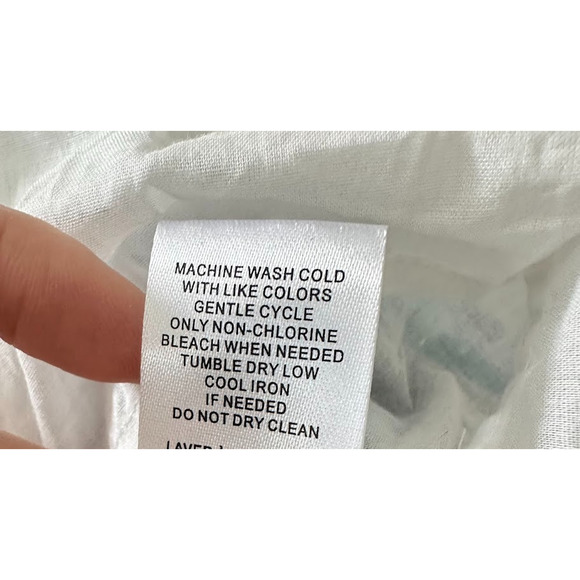 Lucky Brand Maxi Dress Long Smocked Tiered White Turquoise Ruffle Boho Medium - Picture 11 of 14